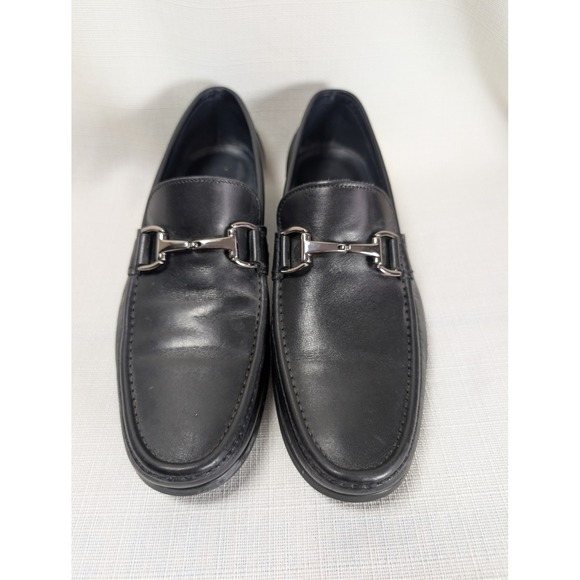 Monte Rosso Black Leather Horsebit Loafer Shoes‎ 9.5M Made in Italy Minimalist main image 6